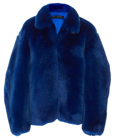 Dark blue fur jacket