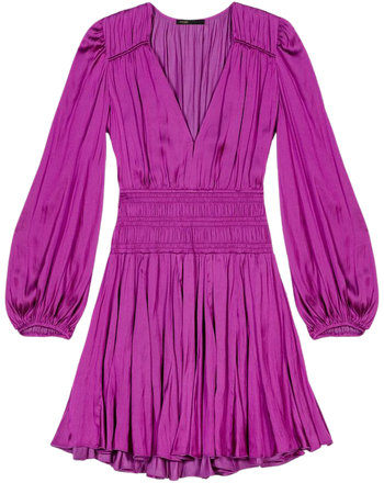 224RISAPHIR Short satin-look dress - New Resort Collection - Maje.com