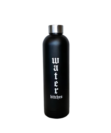 black funny water bottle hydrate