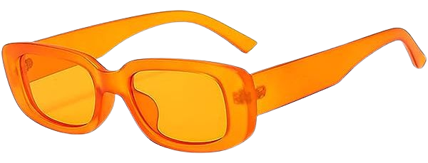 Amazon.com: Dollger Orange Rectangle Sunglasses For Women Men Trendy Vintage Rectangular y2k Orange Shade sunglasses matte Orange Frame : Clothing, Shoes & Jewelry