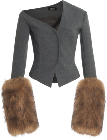 Asymmetric Faux Fur-Trimmed Jacket By A.w.a.k.e. Mode | Moda Operandi