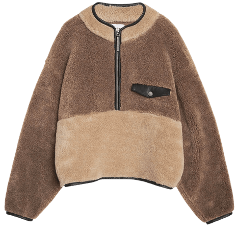 ANINE BING Royce Pullover - Brown And Camel