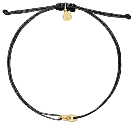 ANINE BING String Link Bracelet - Gold And Black – ANINE BING EU