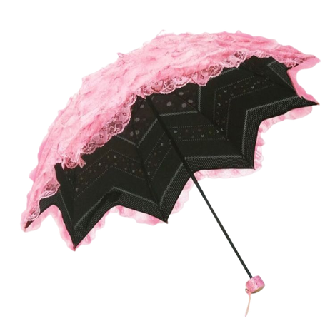Pink and black gothic umbrella