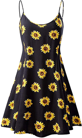 MSBASIC Women's Sleeveless Adjustable Strappy Summer Swing Dress