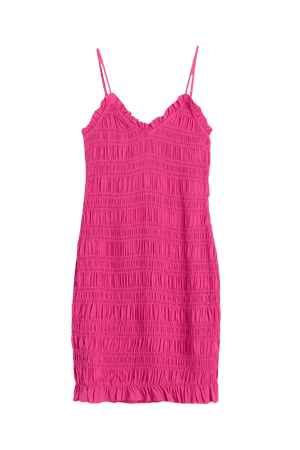 Smocked dress - Pink - Ladies | H&M US