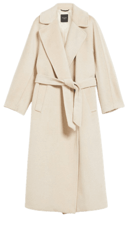 Wool, alpaca and mohair coat, ivory | "TEMPERA" Max Mara
