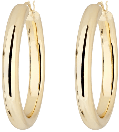 Argento Vivo Medium Hollow Hoop Earrings | INTERMIX®