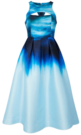 Cosmo Print Structured Midi Prom Dress | Karen Millen