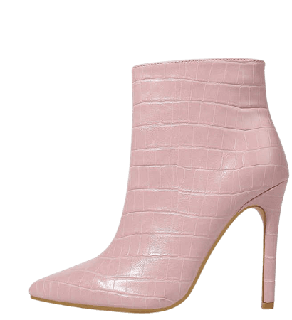 baby pink ankle boot by hengscarying