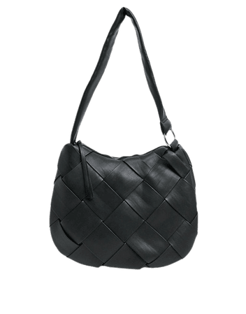 Topshop woven hobo bag in black | ASOS