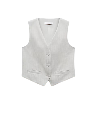 Pinstriped suit vest - Women | Mango USA