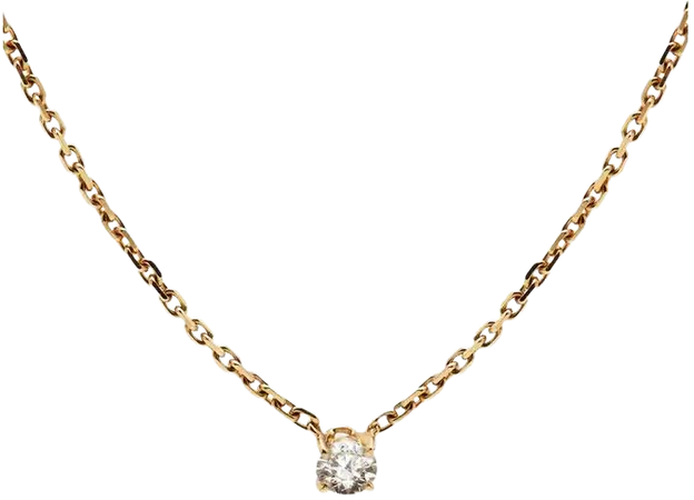 Cartier 1895 Diamond 18k Yellow Gold Necklace For Sale at 1stDibs