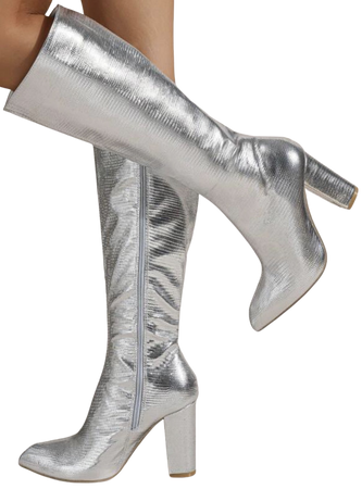 silver boots