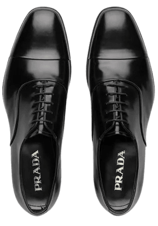 Prada Brushed Leather Oxford Shoes - Farfetch