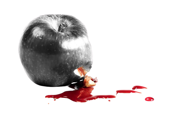 bleeding apple blood fruit goth dark