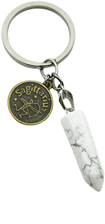 Amazon.com: ZUOPIPI Zodiac Crystal Stone Keychain Natural Rose Stone/Red Agate/Aventurine Healing Crystal Keychain (sagittarius): Jewelry