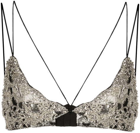 AREA embroidered lace bra