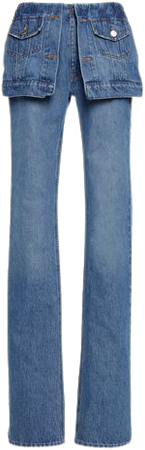 Layered Rigid Mid-Rise Straight-Leg Jeans By Coperni | Moda Operandi