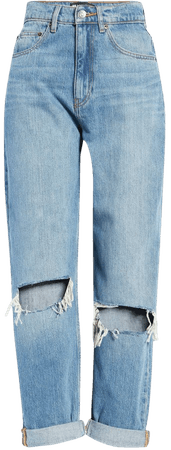 ASOS DESIGN Ripped High Waist Mom Jeans | Nordstrom