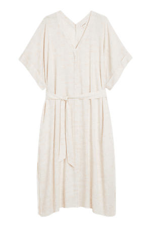 Maxi beach dress - Beige print - Beach dresses - Monki WW