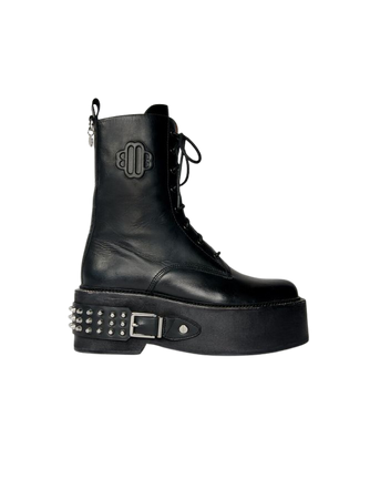 123FANGER Combat boots with punk details - This week - Maje.com