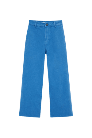 Wide-leg jeans - at least 50% ecologically grown cotton