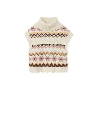 Turtleneck knitted vest - Women | Mango USA