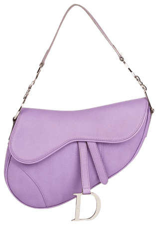 CHRISTIAN DIOR Lilac Saddle Handbag