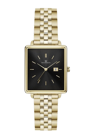gold and black watch