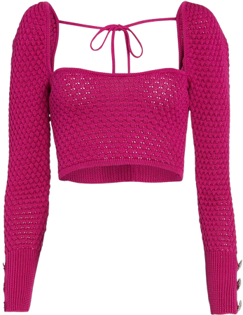 Giuseppe di Morabito Crystal-Embellished Puff Sleeve Sweater | INTERMIX®
