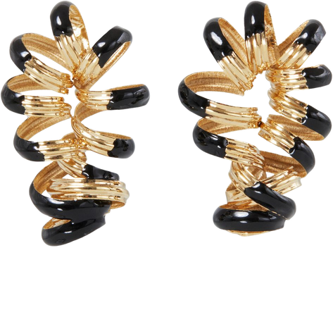 Doodle Gold-Coated Brass Earrings By So-Le Studio | Moda Operandi