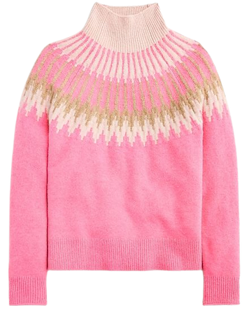 J.Crew: Fair Isle Turtleneck Sweater In Supersoft Yarn For Women