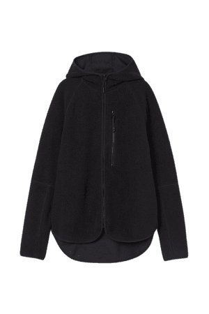 Fleece Outdoor Jacket - Black - Ladies | H&M US