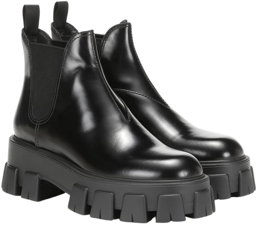 Prada - Leather Ankle Boots | Prada - Mytheresa