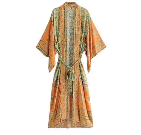 Bohemian Kimono Gypsy Inspired House Robe Beach Cover-Up | Etsy