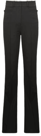 Reiss Black Dylan Flared Trousers | REISS USA