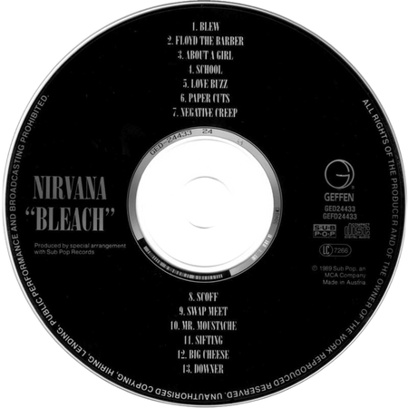 CD Album - Nirvana - Bleach - Geffen - Europe