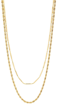 Shop Jordan Road Jewelry C'est La Vie Milo Celine 18K Gold-Plate 2-Piece Necklace Set | Saks Fifth Avenue
