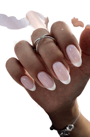 natural pink french manicure