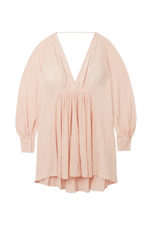 Always The Muse Cotton-gauze Mini Dress - Blush