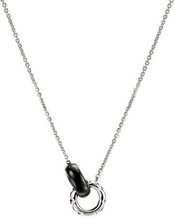 Pyra Linked Enamel Necklace Silver | Mejuri