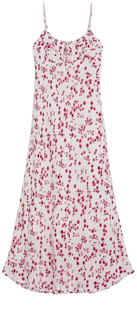 Printed strappy crepe midi dress - Dresses - Woman | Bershka