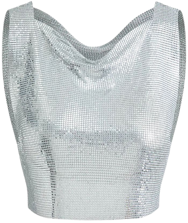 Sequin Chainmail Crop Tank Top – Micas