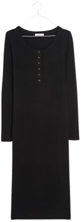 Henley Sweater Midi Dress