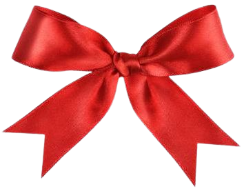 Deep Red Tied Ribbon Bow