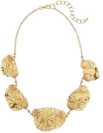 Belk Gold-Tone 18" Oval Abalone Printed Lucite Frontal Necklace | belk