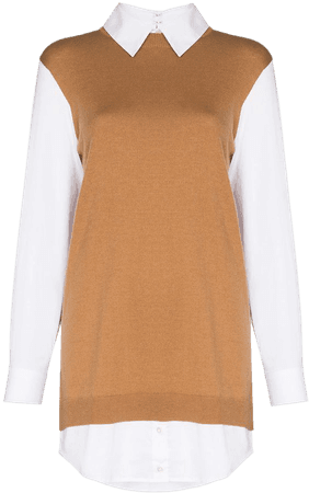 STAUD Fern layered shirt dress