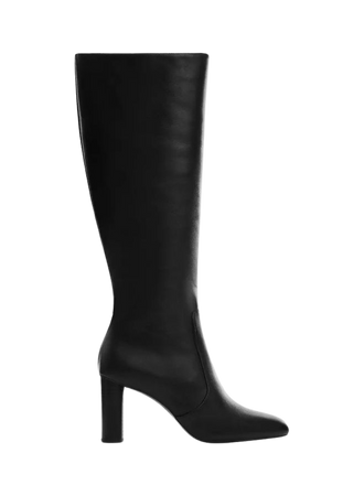Round toe leather boot - Women | Mango USA