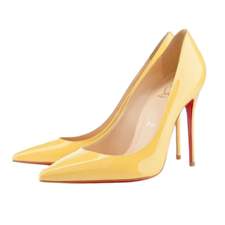 woman’s heels yellow